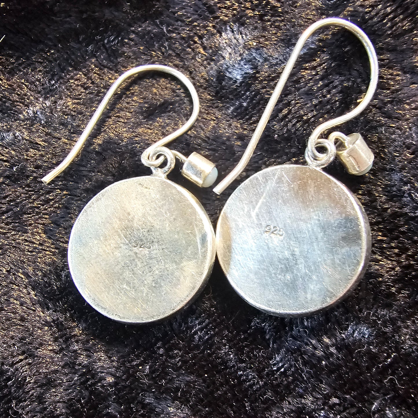 Tagua Nut Lotus and Opal Earrings