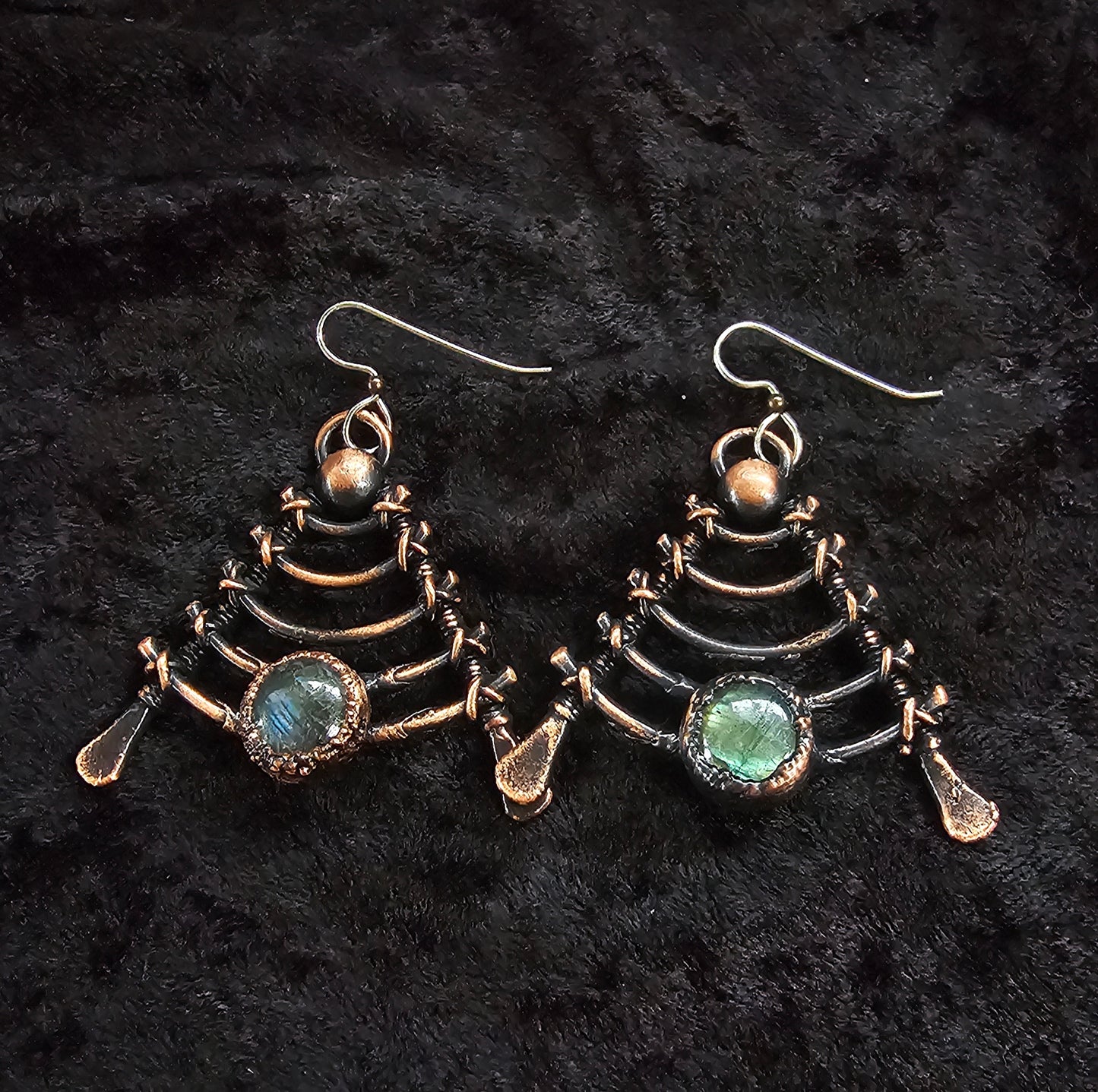Spinal Staircase Labradorite Earrings