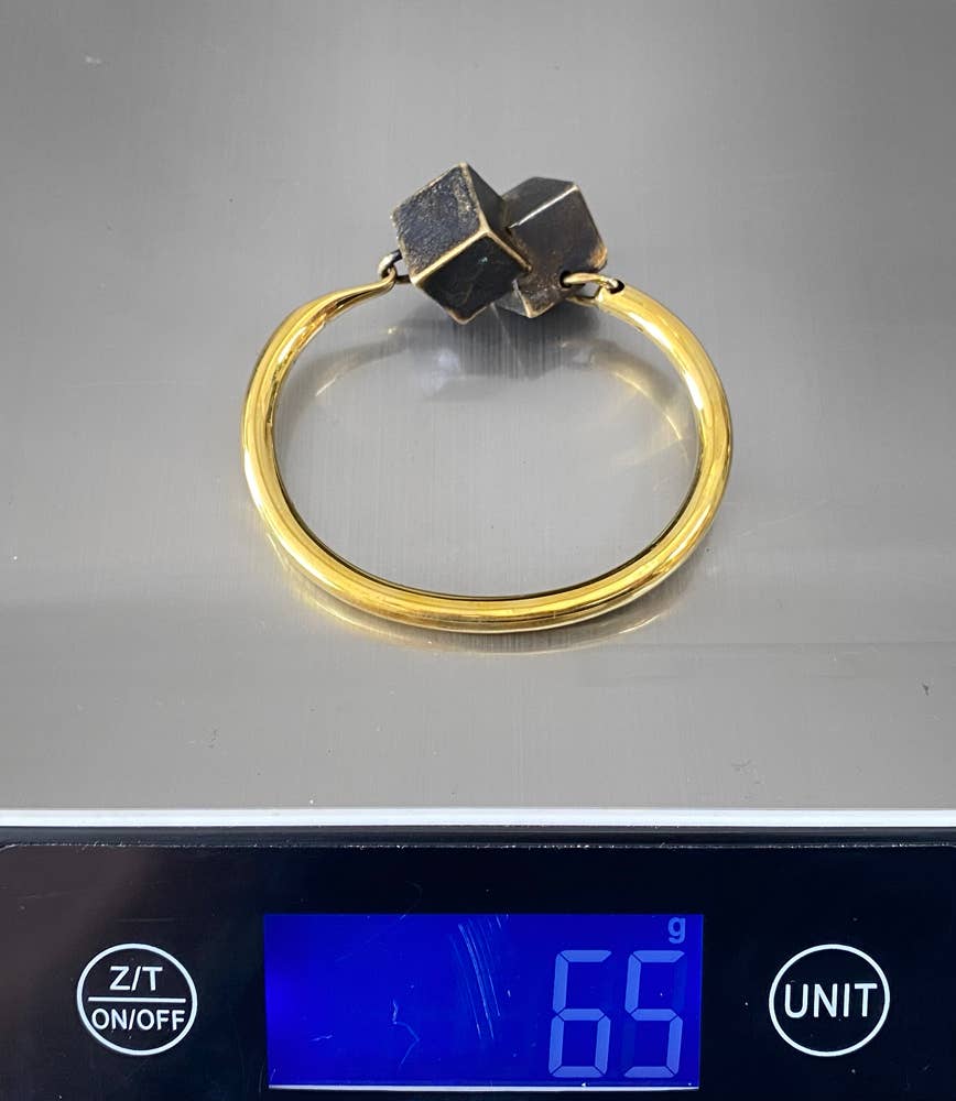 Pyrite Bangle Brass