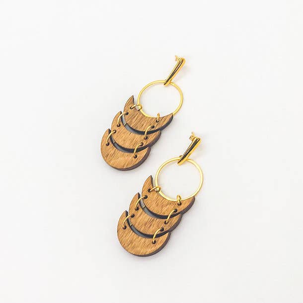 Celestial Wood Earrings | MOONLINK