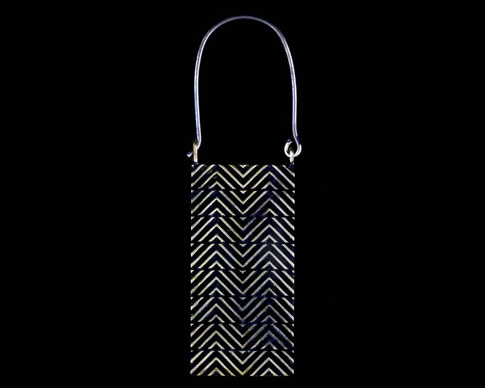 Zig Zag Hoop Silver