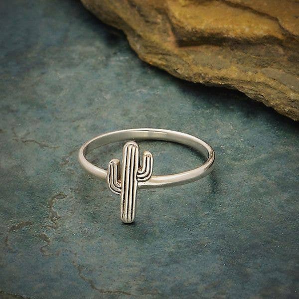Sterling Silver Cactus Ring – Khandava - Main Image