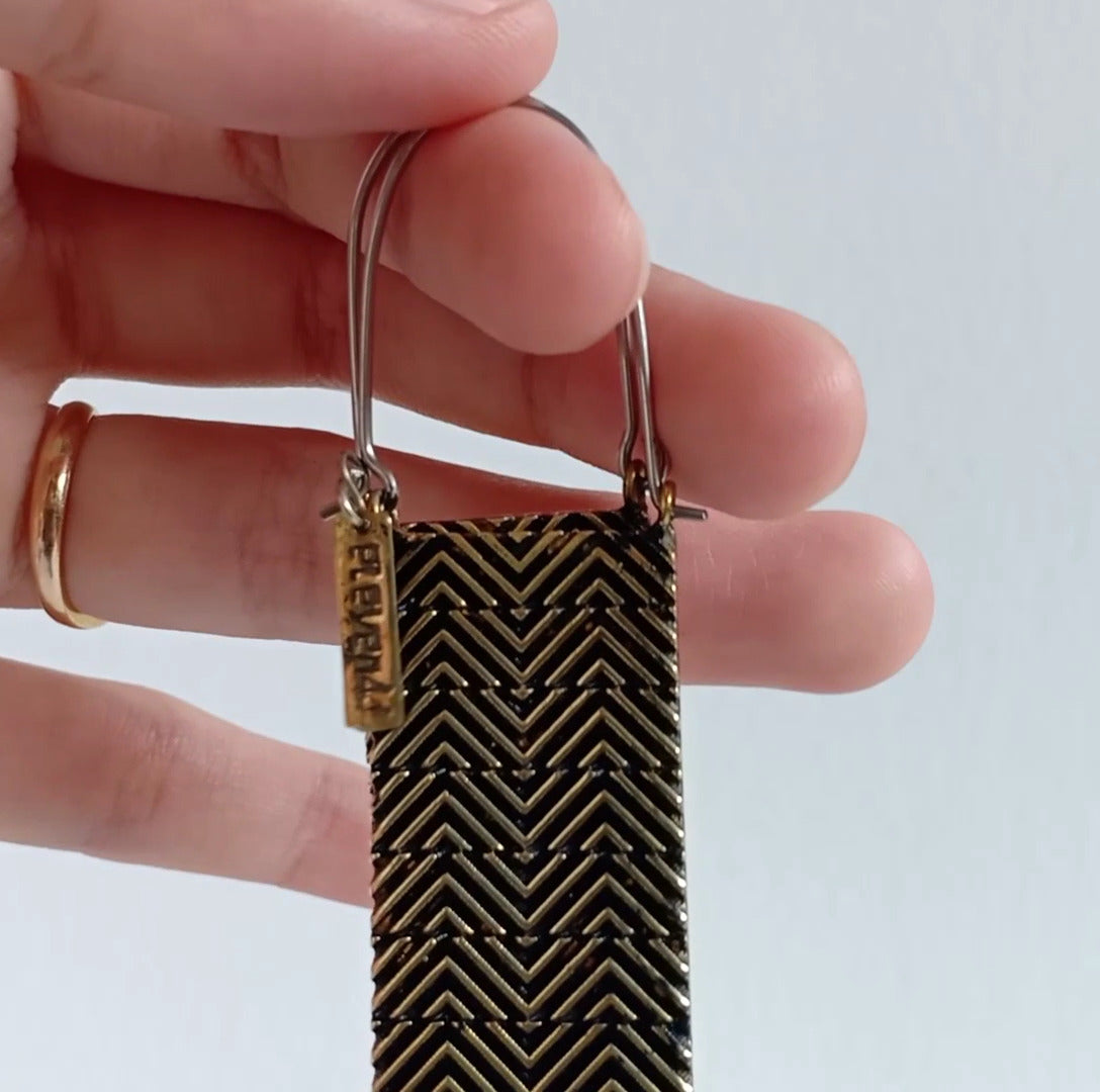 Zig Zag Hoop Silver