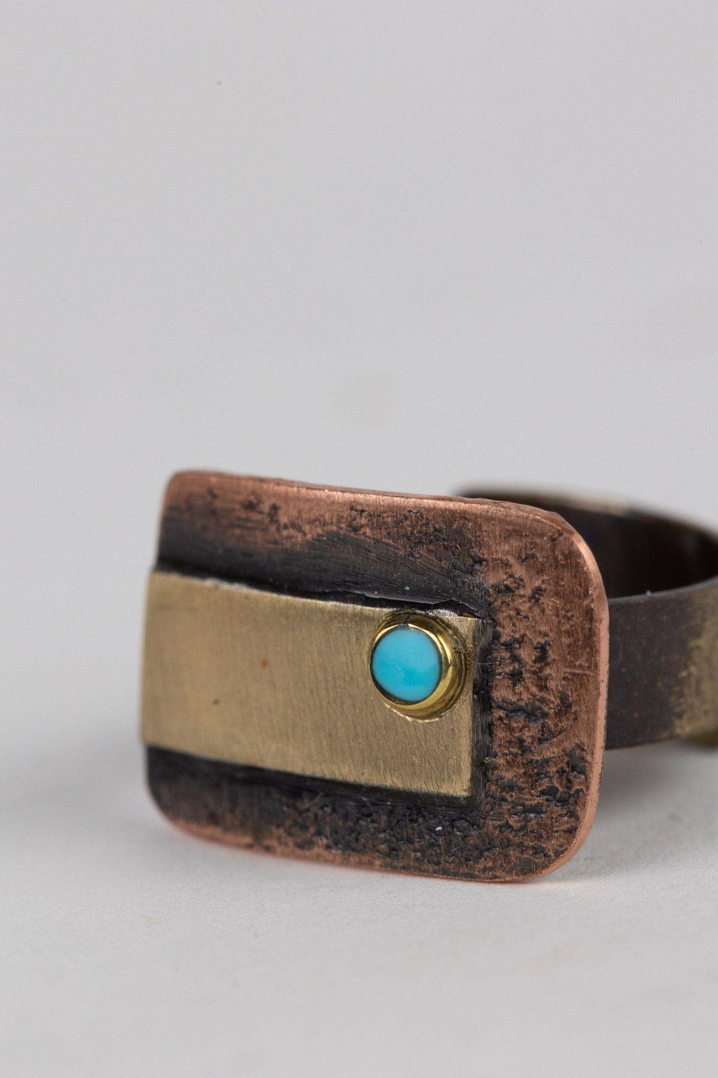 Adrift Hammered Copper Ring