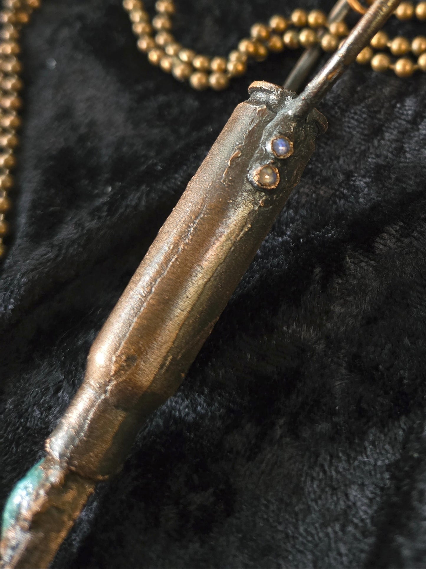 Incendios Copper and Turquoise Necklace - Khandava