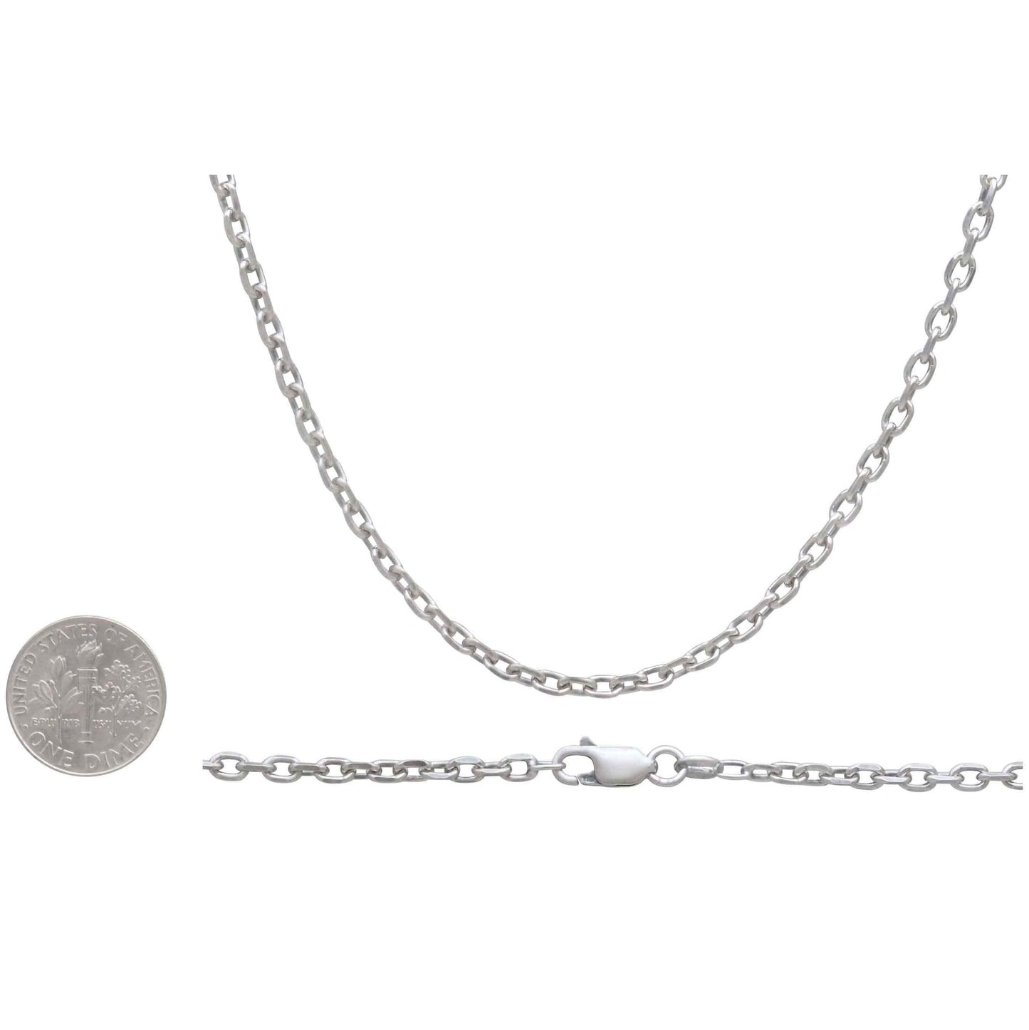 Sterling Silver Heavy Faceted Oval Chain - Khandava