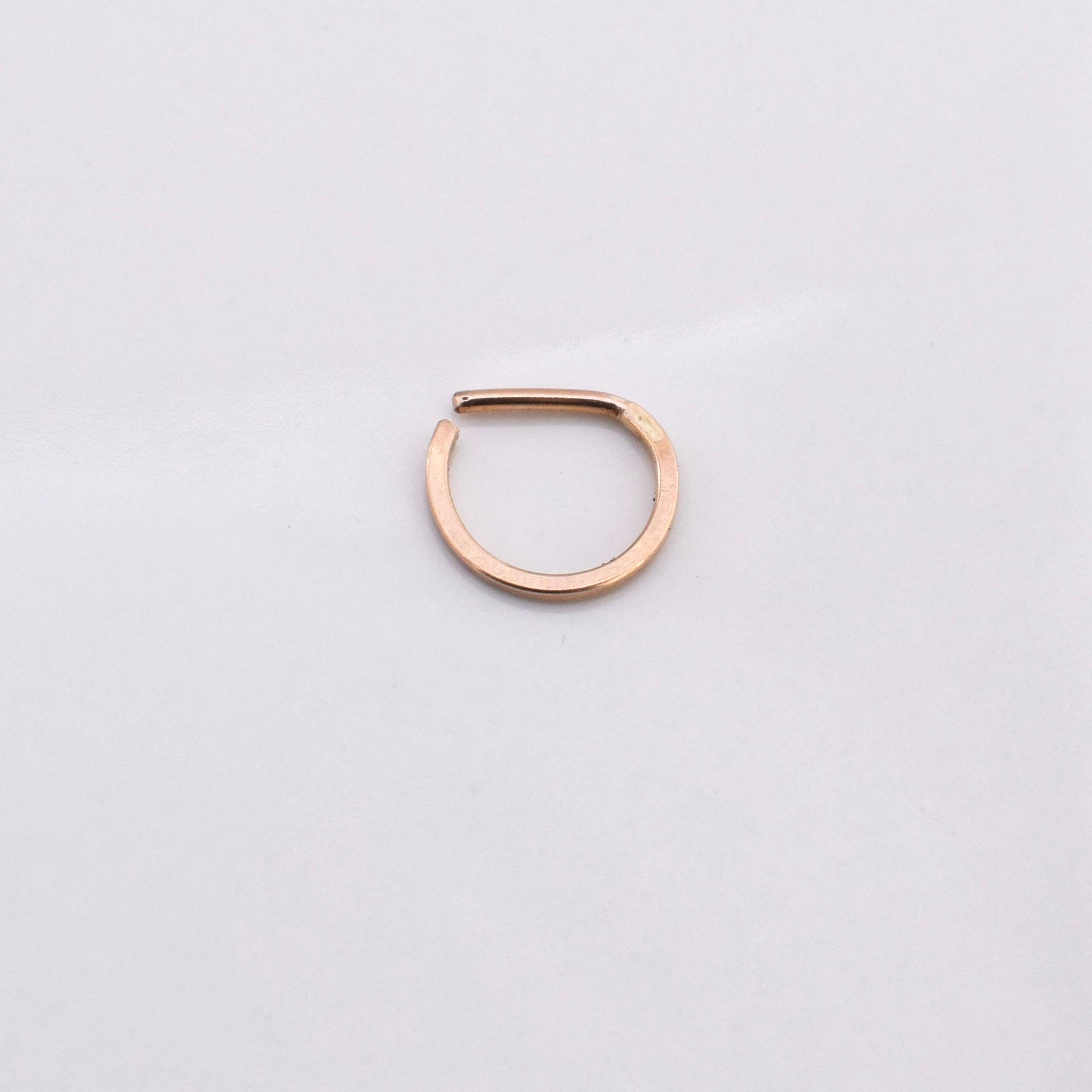 14 K Gold Filled Thin Square Septum Ring - Khandava
