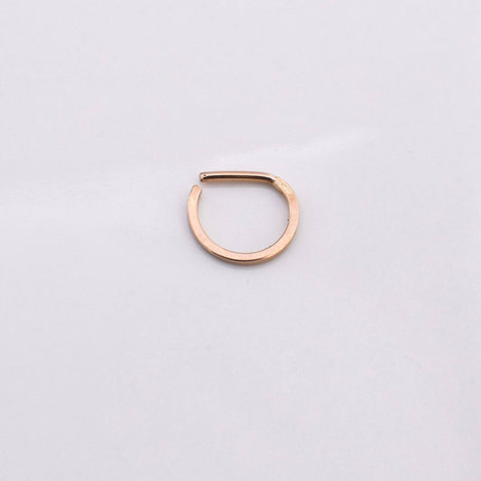14 K Gold Filled Thin Square Septum Ring - Khandava