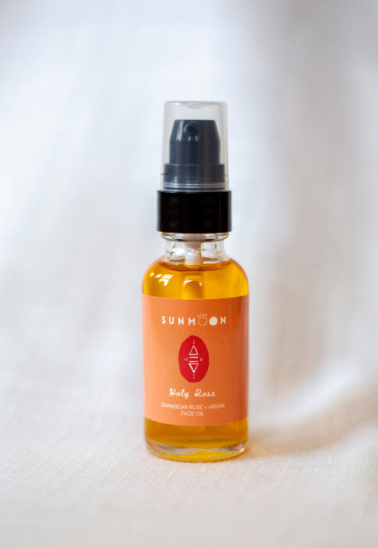 Holy Rose Facial Serum – Damascene Rose & Argan Oil – SUNMOON Studio