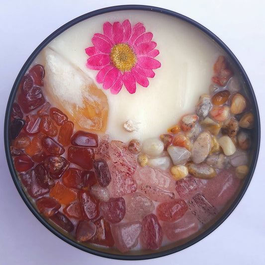 Ame - no - Uzume (Goddess of Mirth and Revelry) 8oz Soy Crystal Candle - Khandava
