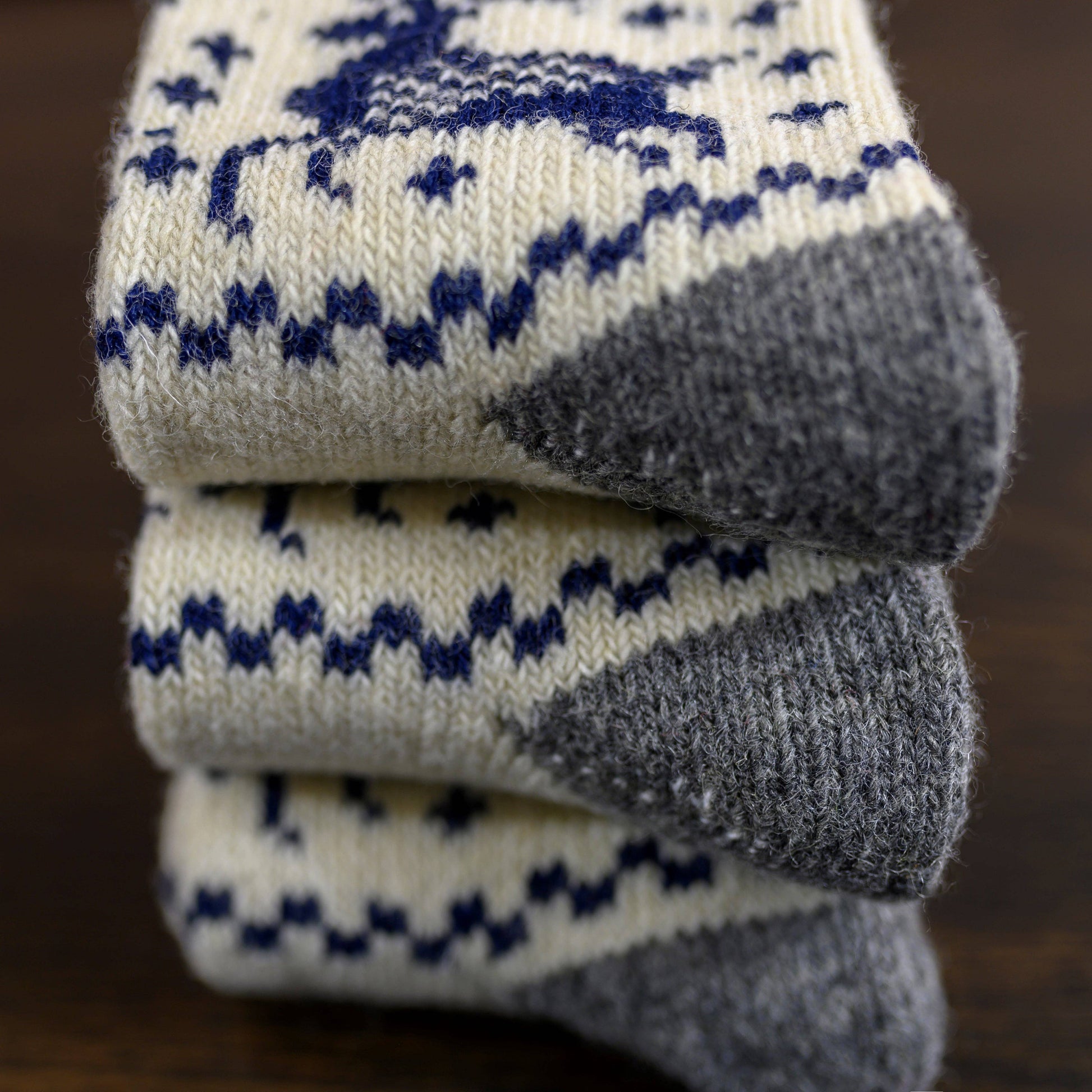 Blanca Reindeer Slouchy Wool Socks – Warm Dry - Foot Wool Socks - Khandava