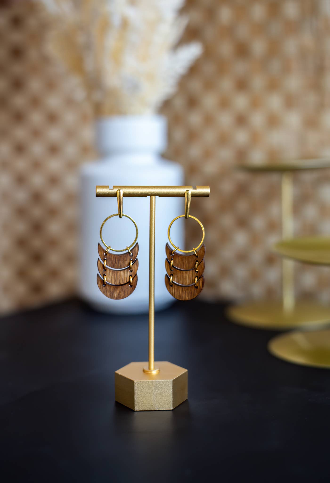 Celestial Wood Earrings | MOONLINK - Khandava