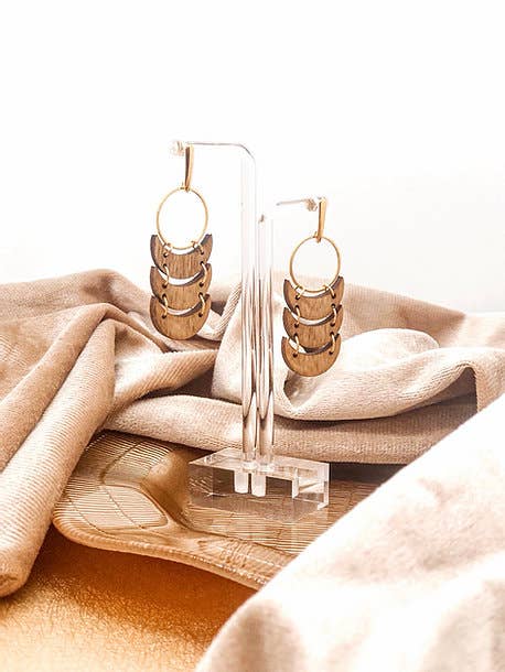 Celestial Wood Earrings | MOONLINK - Khandava