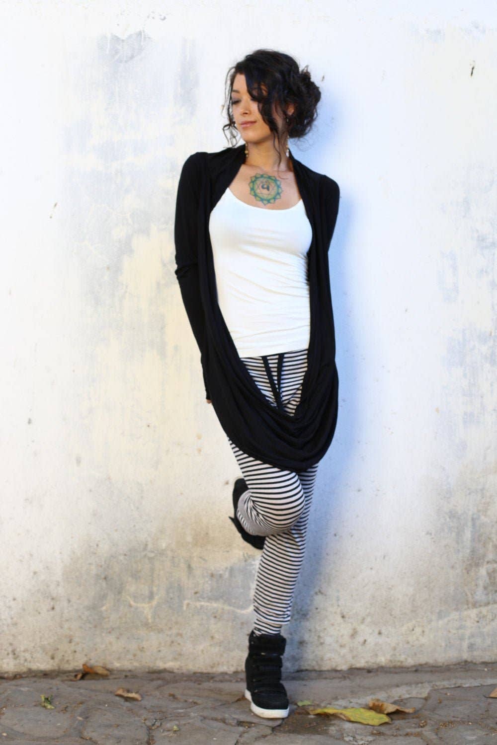 FINAL SALE Infinity Shrug – Certified Organic Long - Sleeve Hoodie / Layer – SATI CREATION - Khandava