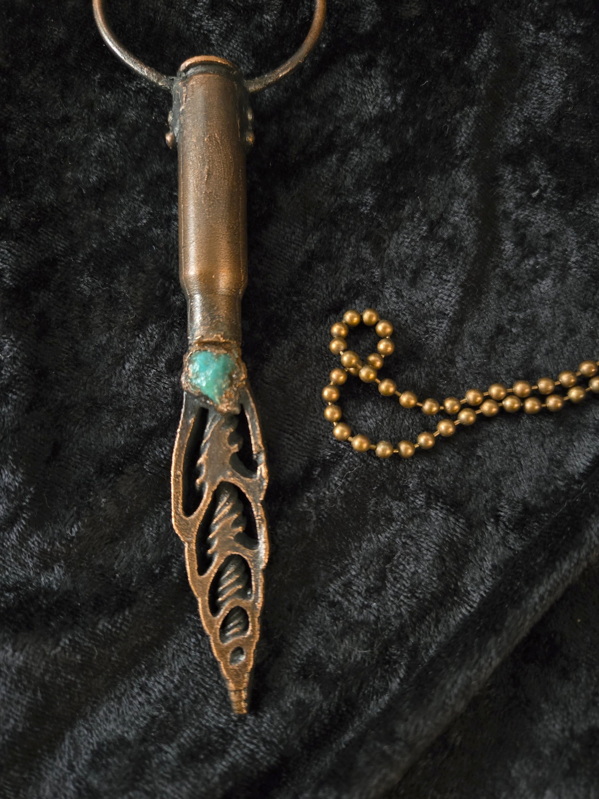 Incendios Copper and Turquoise Necklace - Khandava