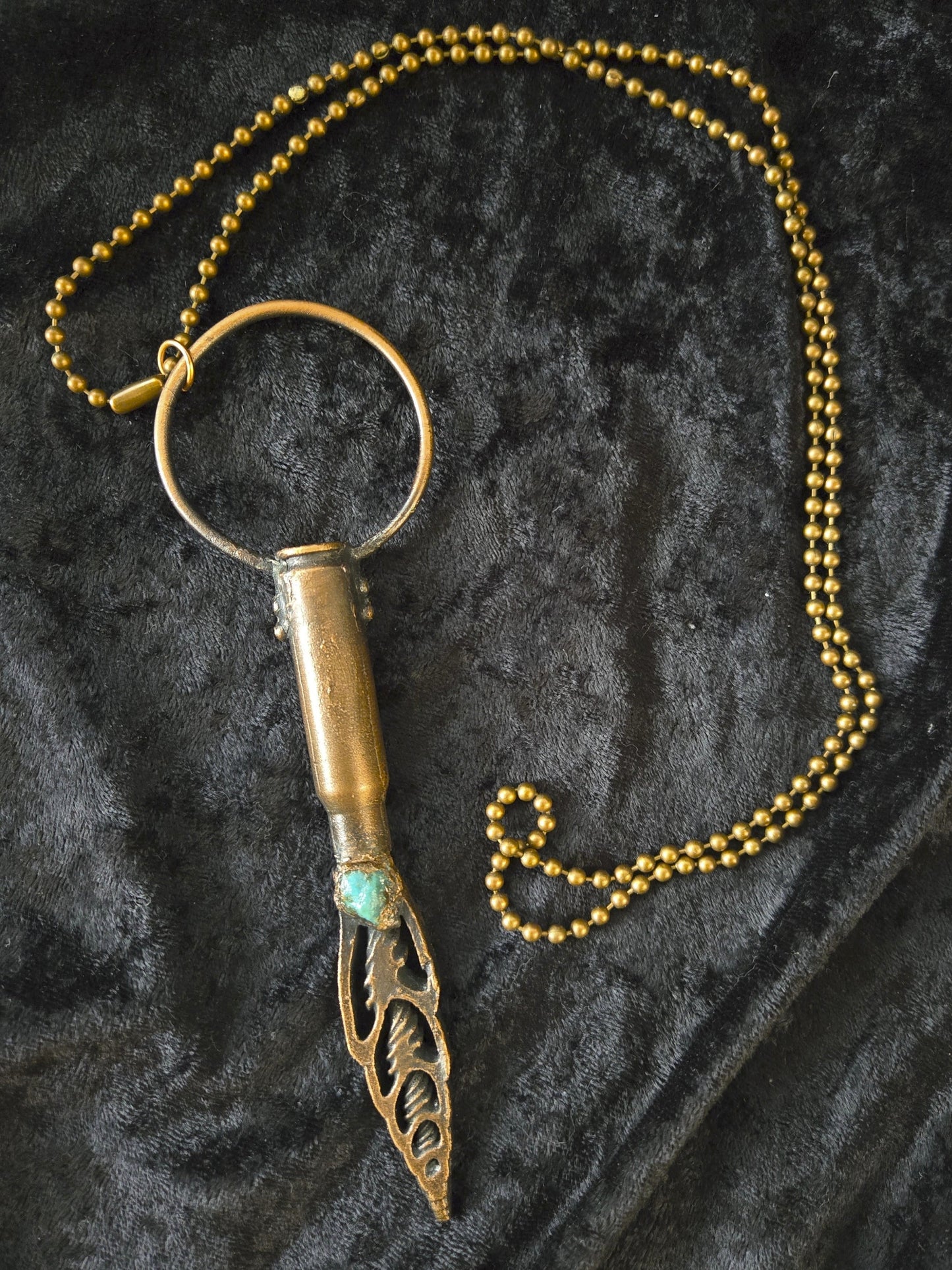 Incendios Copper and Turquoise Necklace - Khandava