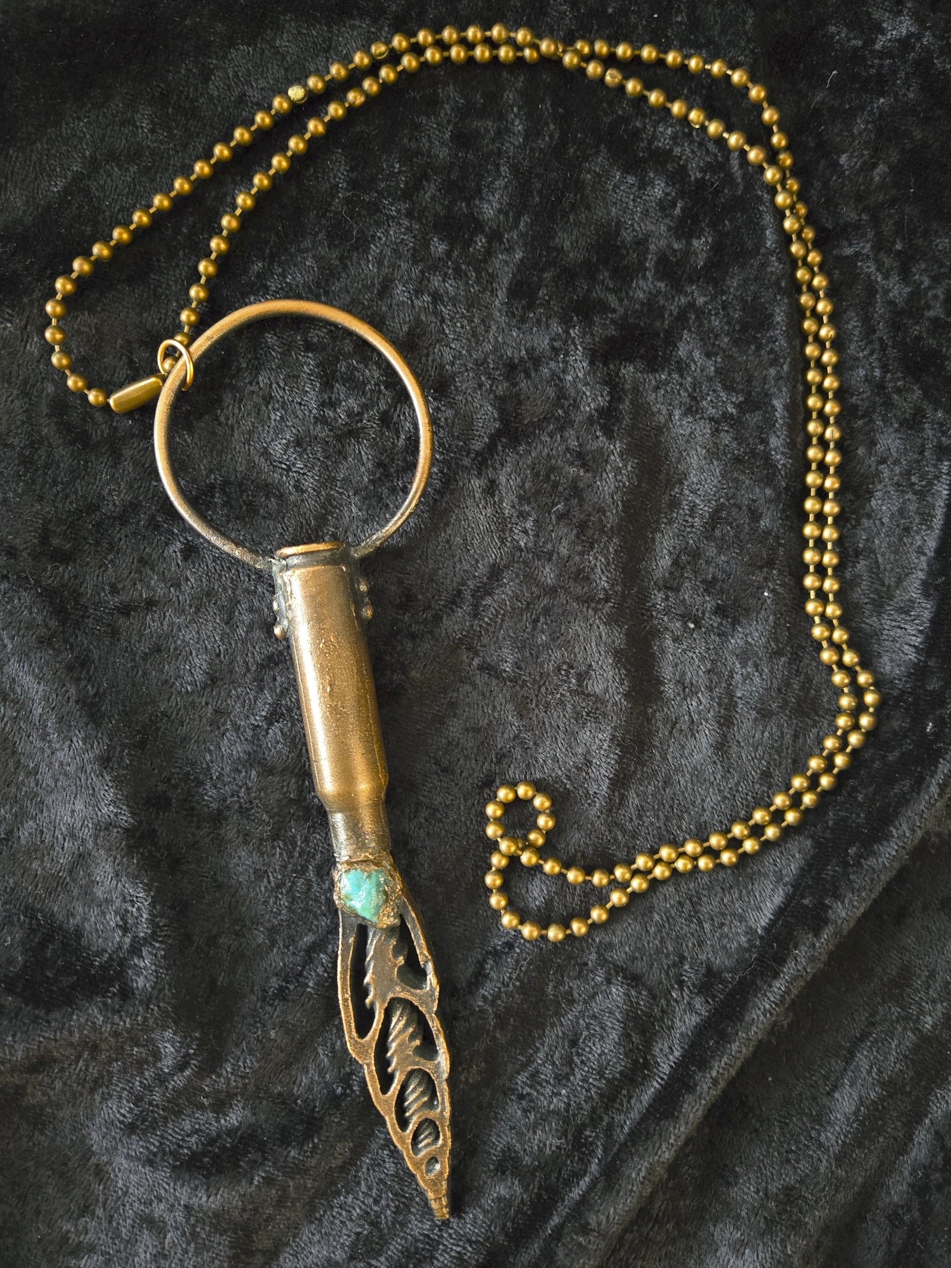 Incendios Copper and Turquoise Necklace - Khandava
