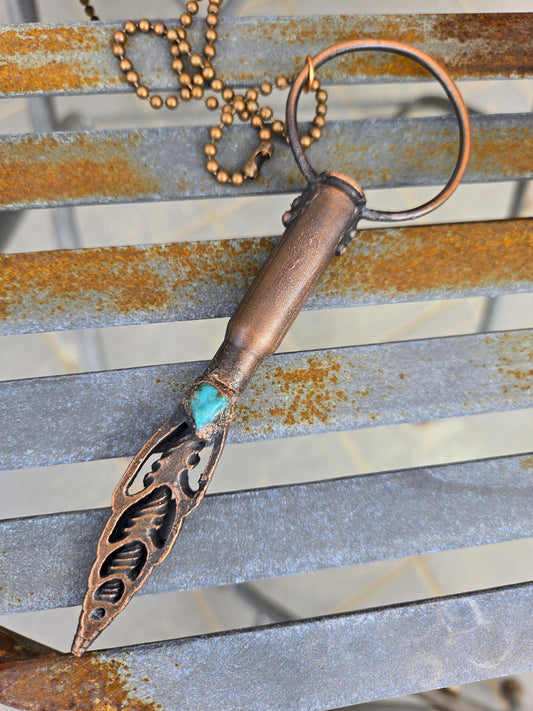 Incendios Copper and Turquoise Necklace - Khandava