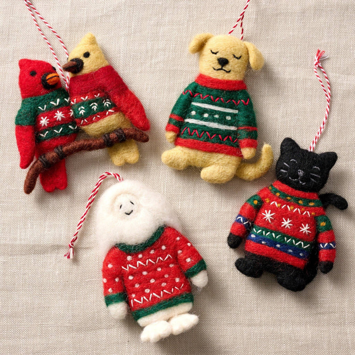 Kalo Ugly Sweater Cat Ornament - Khandava