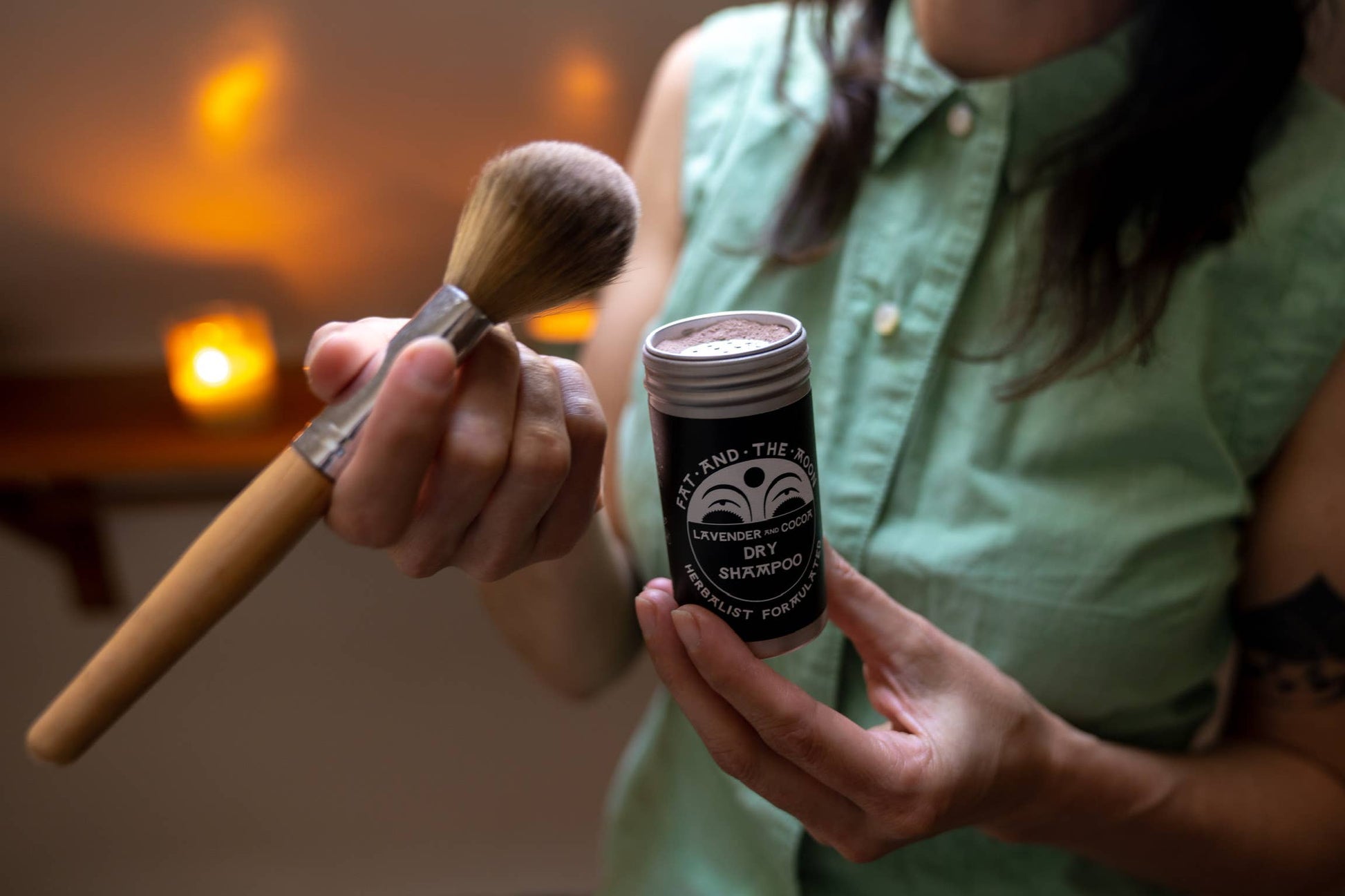 Lavender & Cocoa Dry Shampoo — Non - Aerosol Powder Dry Shampoo | Fat and the Moon - Khandava
