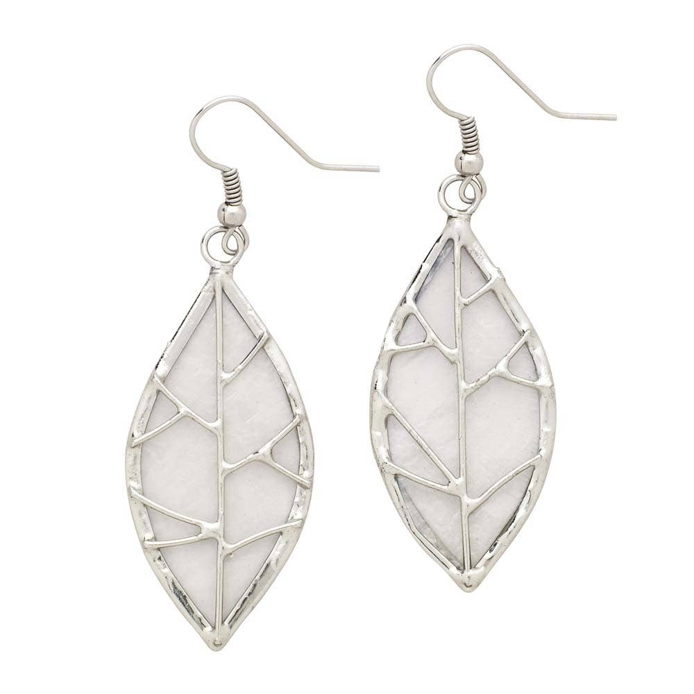 Leaf Capiz Earrings - Khandava