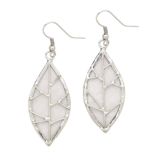 Leaf Capiz Earrings - Khandava