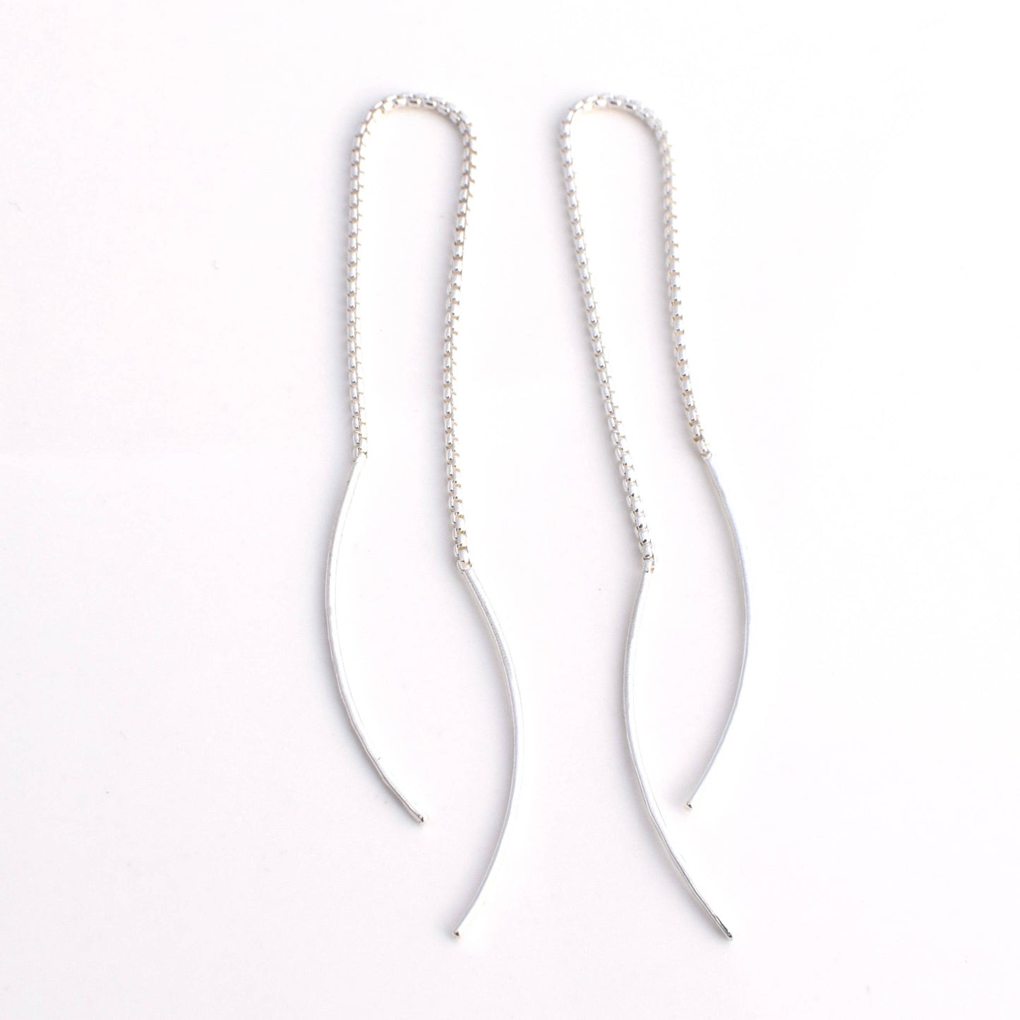 Long Boomerang Chain Ear Threaders - Khandava