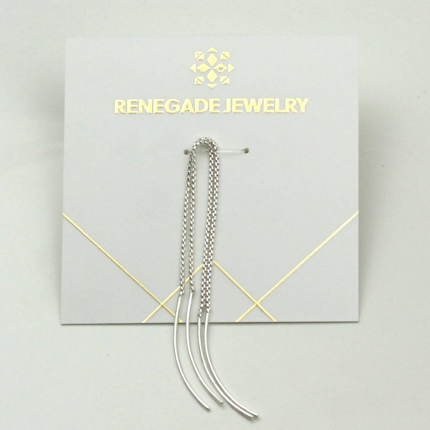 Long Boomerang Chain Ear Threaders - Khandava