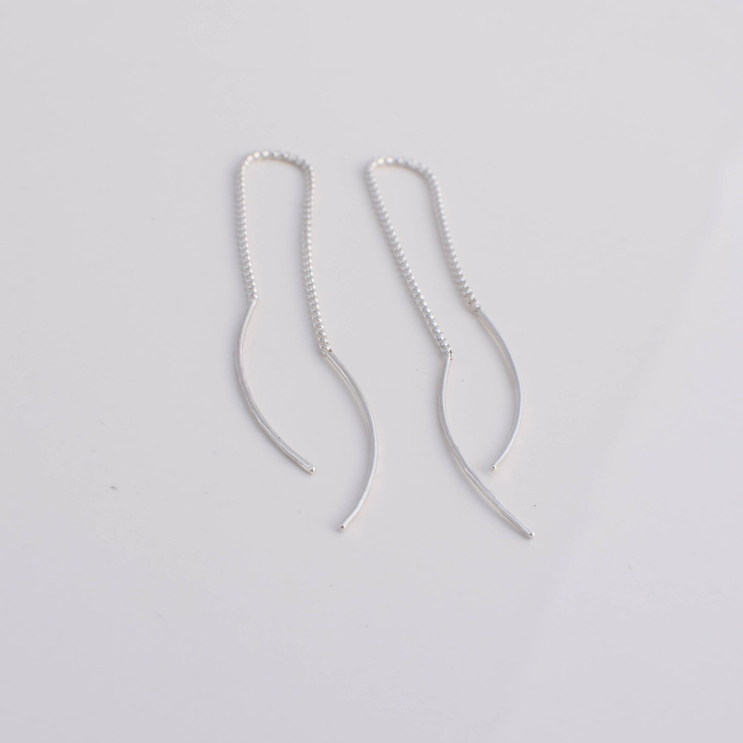 Long Boomerang Chain Ear Threaders - Khandava