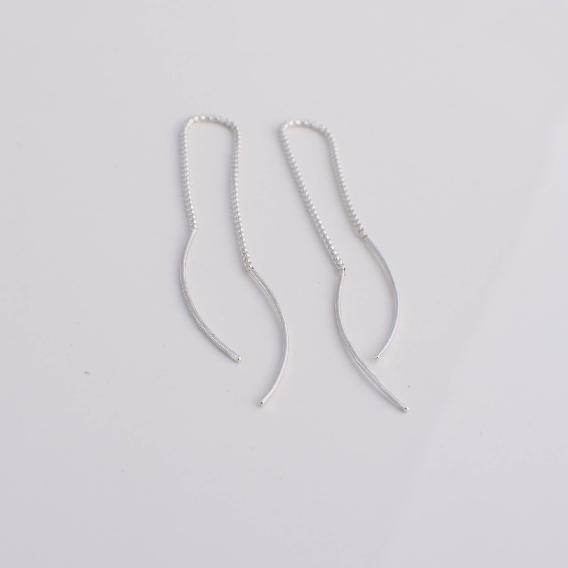 Long Boomerang Chain Ear Threaders - Khandava