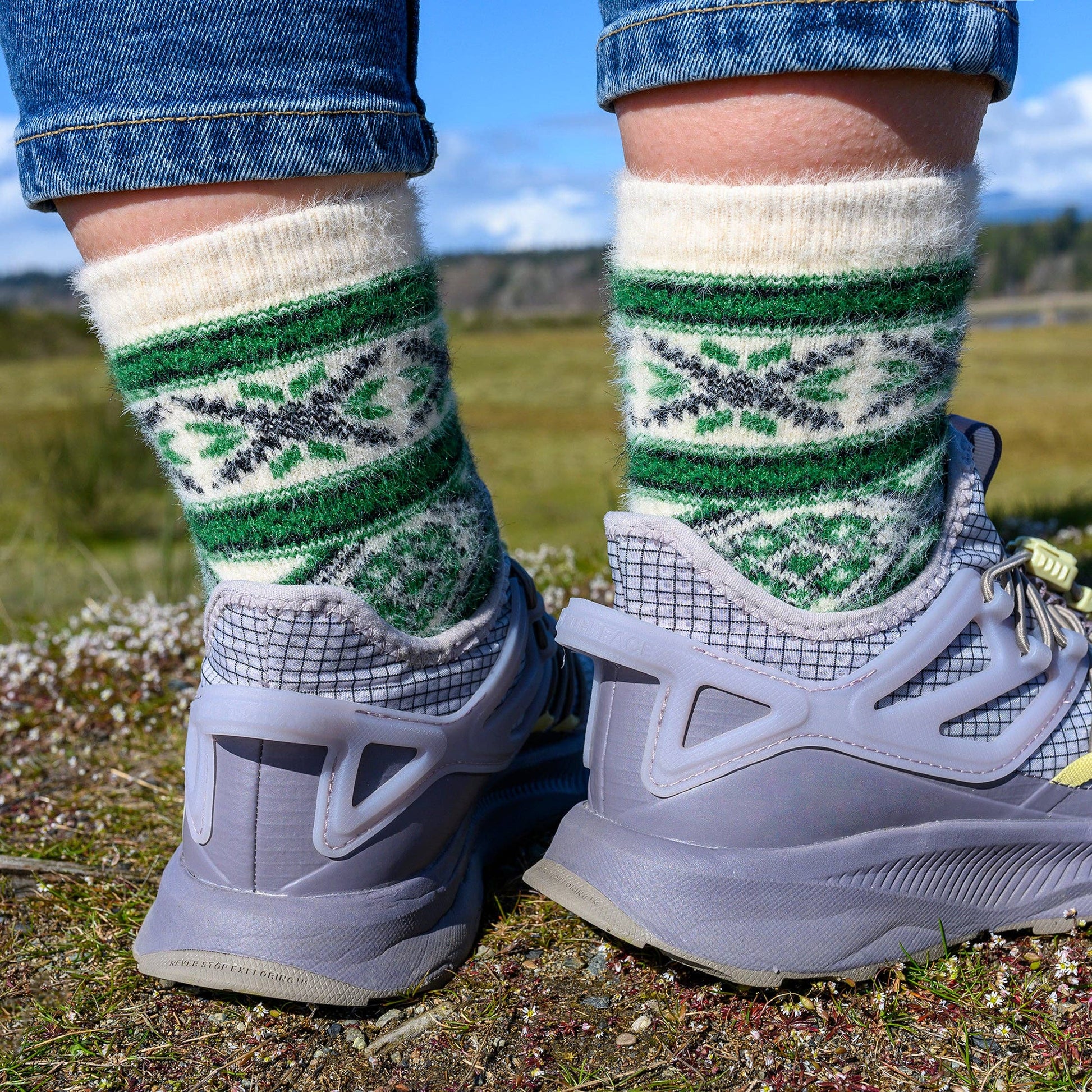 Malta Forest Green - Ultra Soft Crew Socks | Wool & Bamboo - Khandava