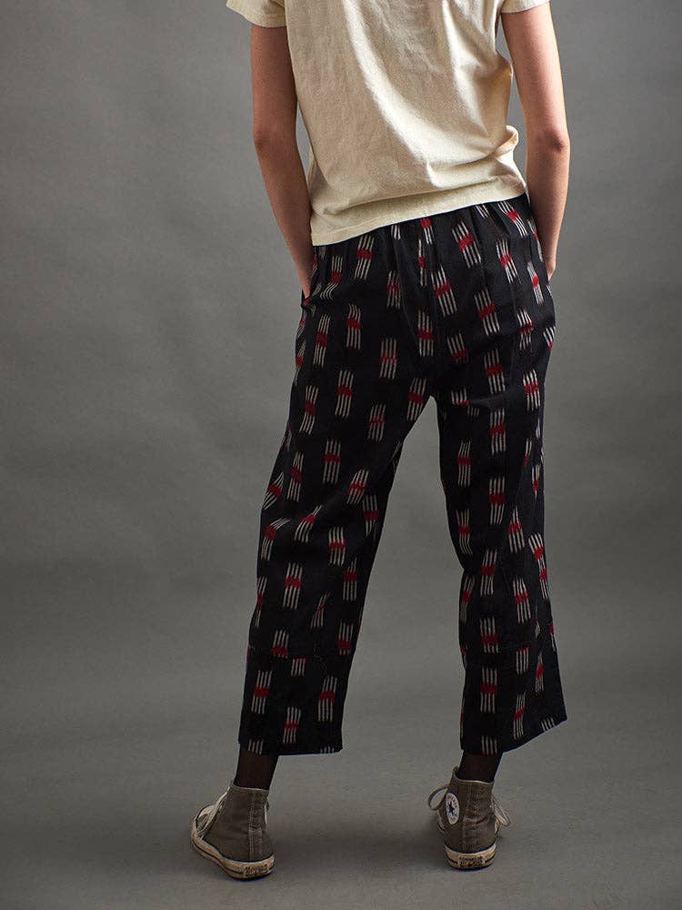 Miller Easy Pant Black ~ Ikat - Khandava