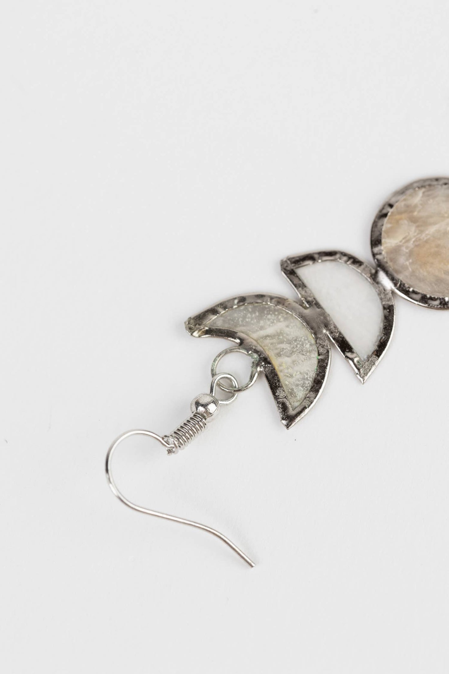 Moon Phases Capiz Earrings - Khandava