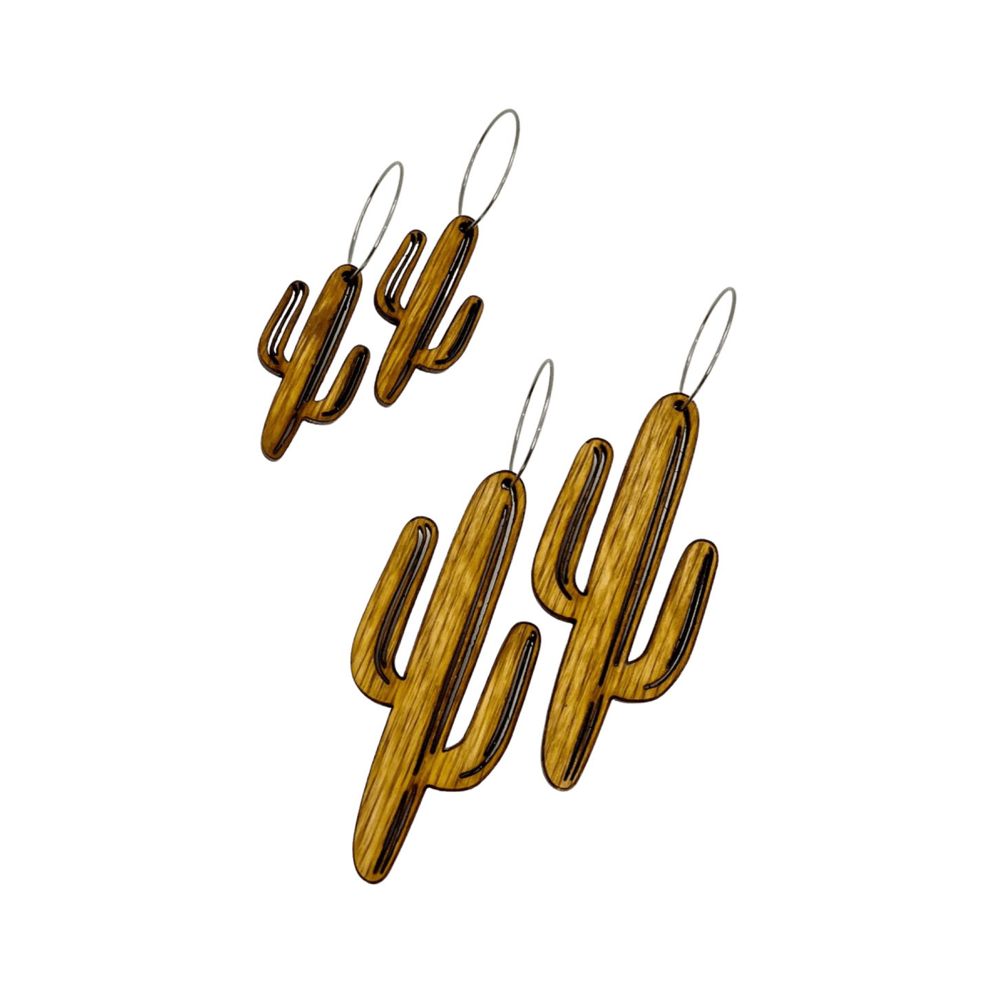 Natural Wood Earrings | CACTUS - Khandava