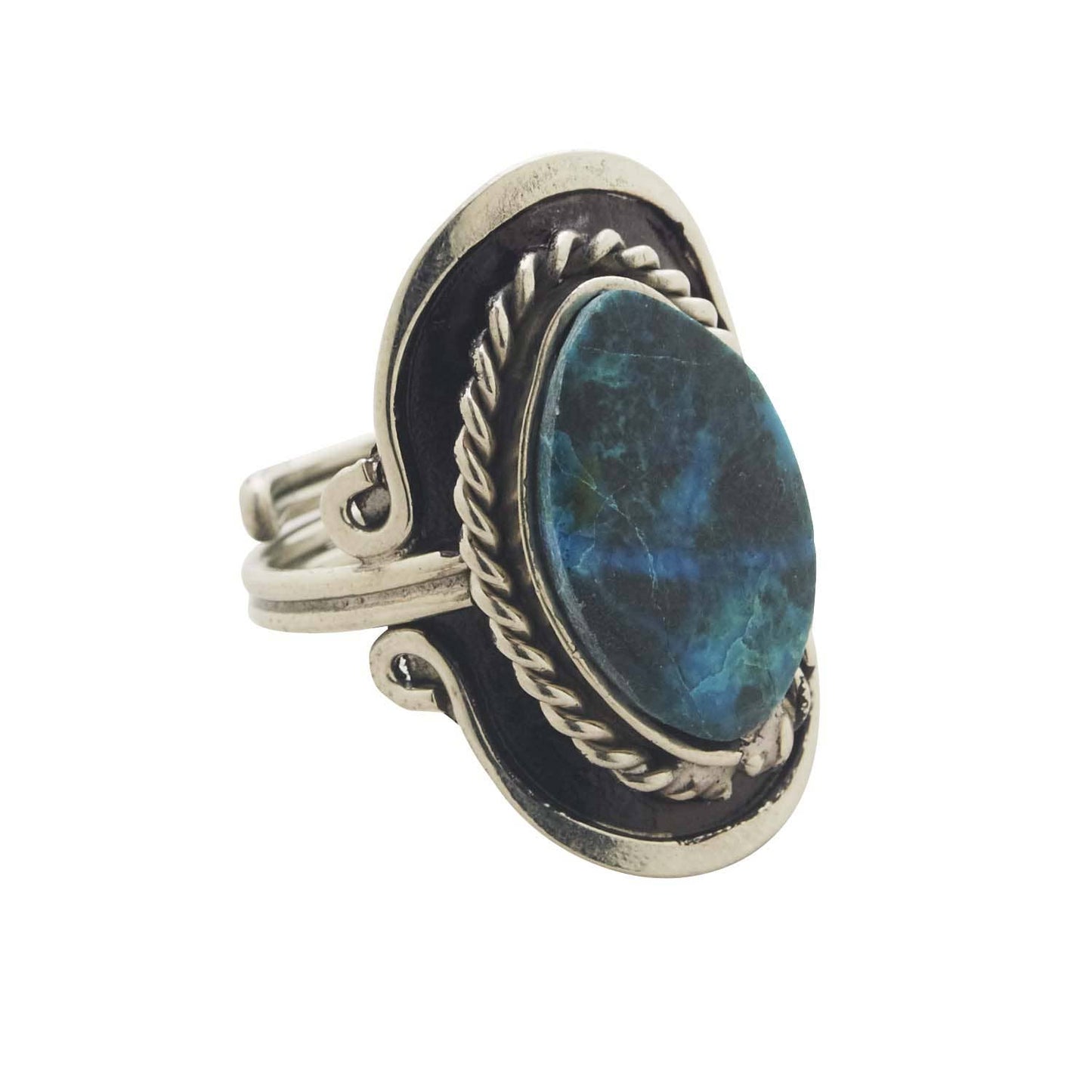 Peruvian Turquoise Sky Stone Ring - Khandava