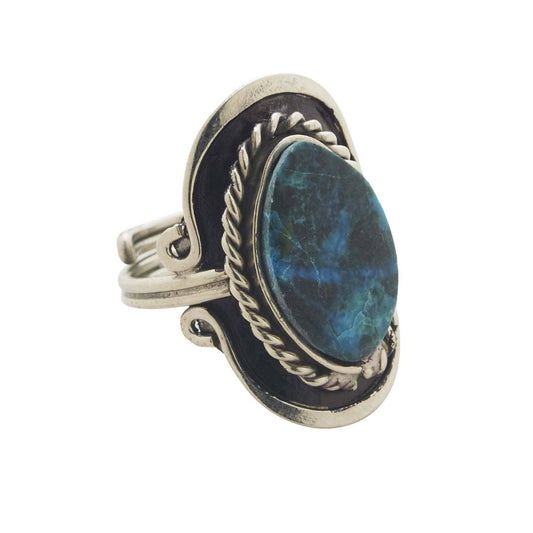 Peruvian Turquoise Sky Stone Ring - Khandava