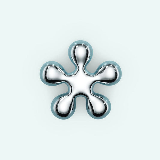 Puffy Stud Earrings - Flower - Khandava