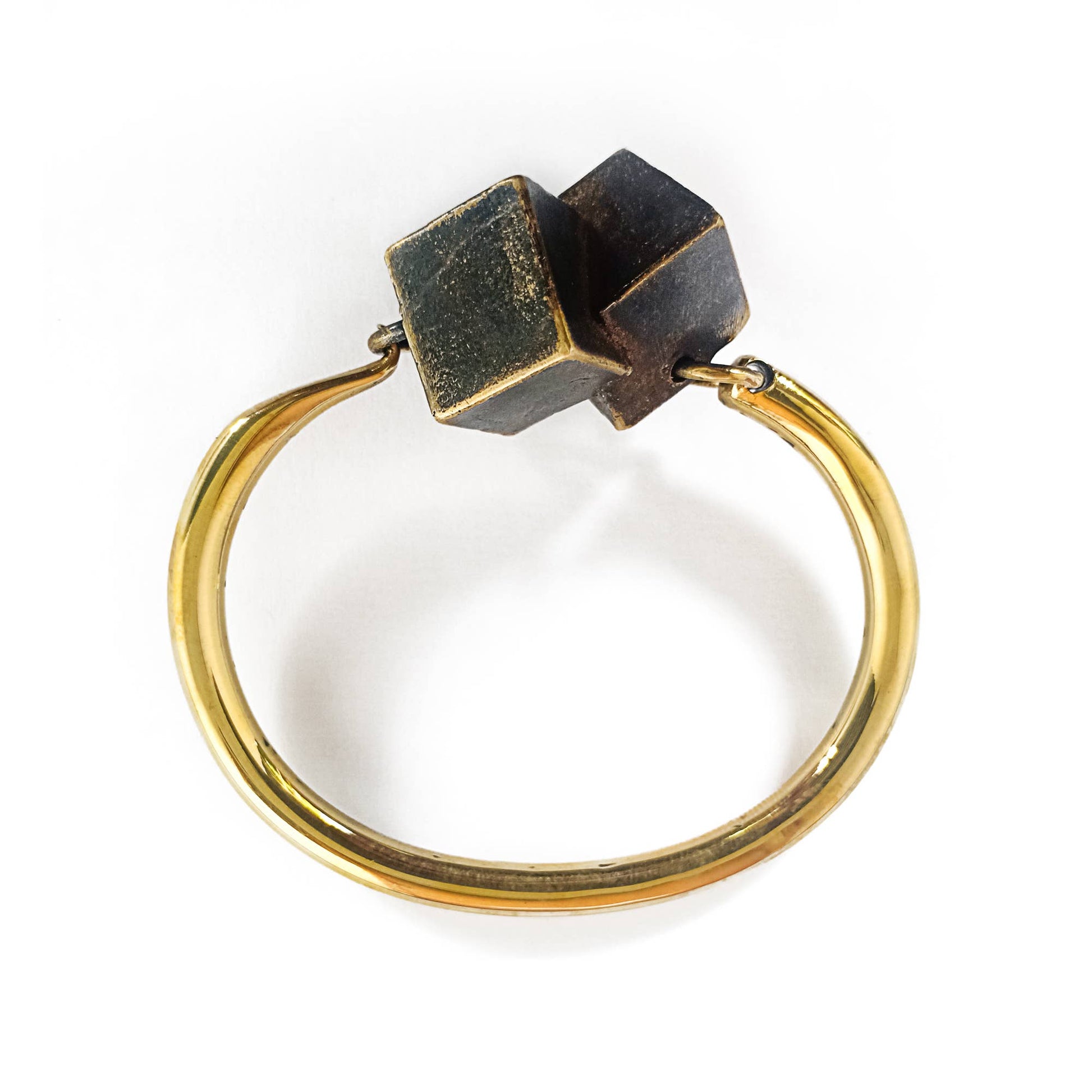 Pyrite Bangle Brass - Khandava