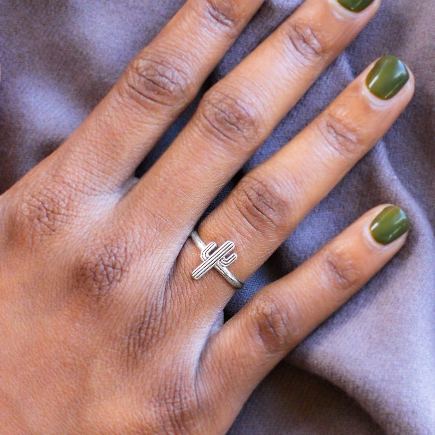 Sterling Silver Cactus Ring - Khandava