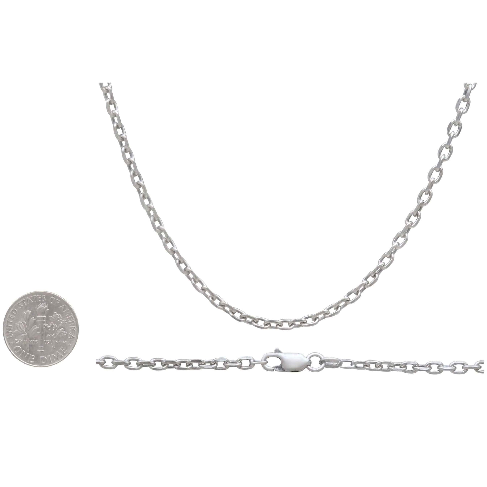 Sterling Silver Heavy Faceted Oval Chain - Khandava