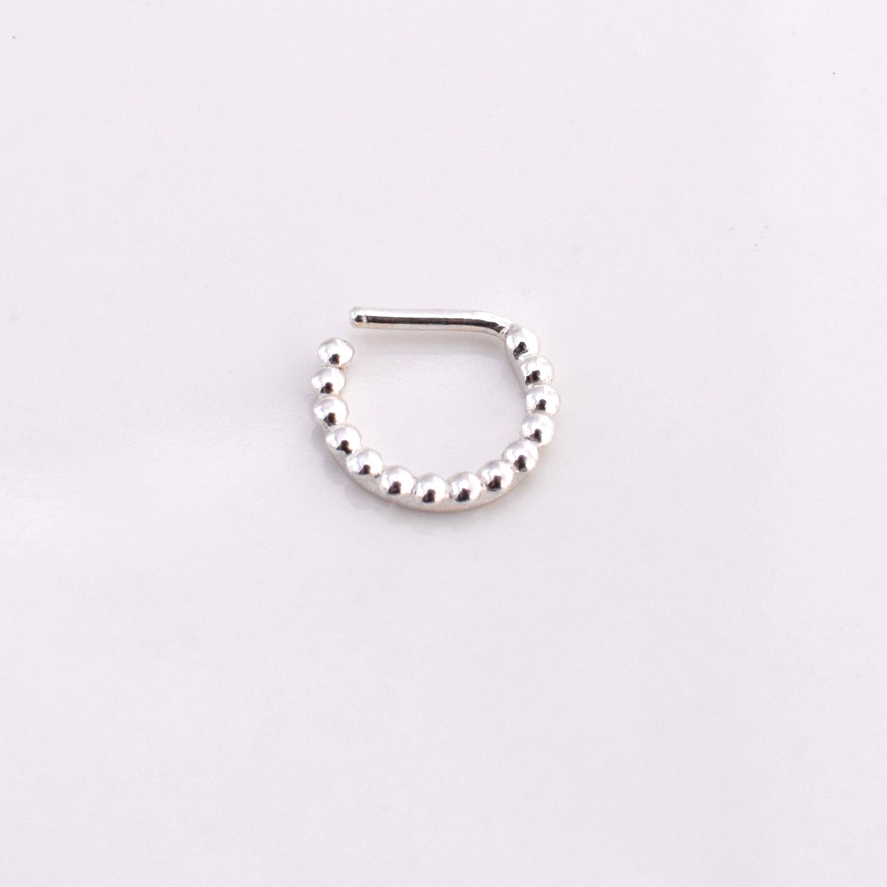 Thin Beaded Septum Ring - Khandava