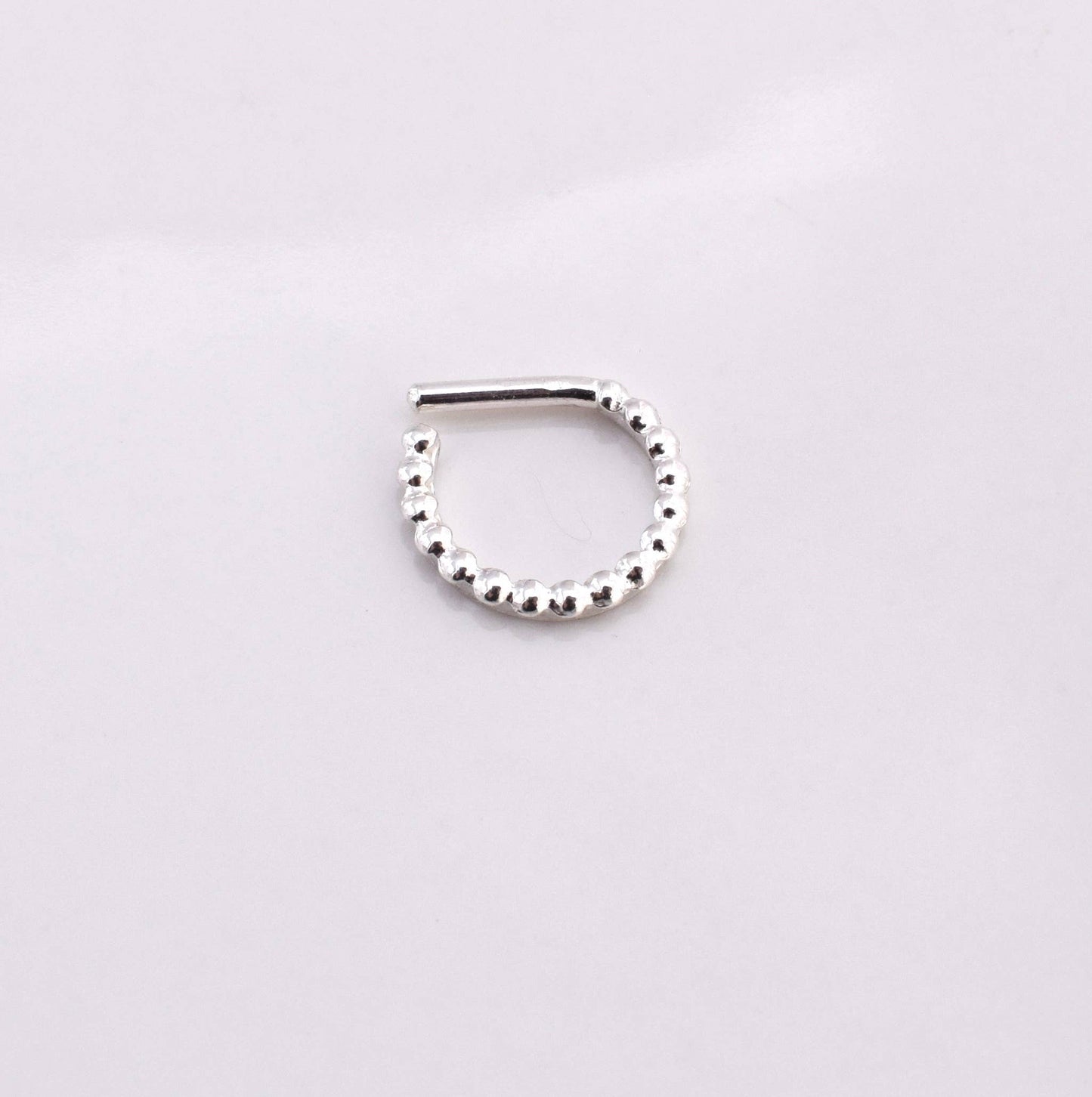 Thin Beaded Septum Ring - Khandava
