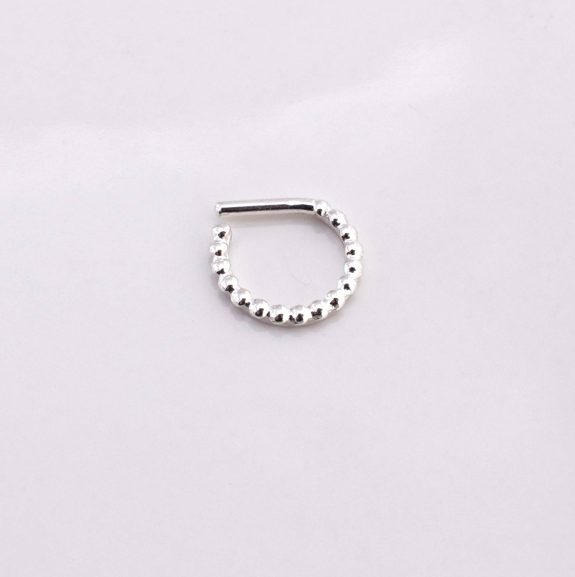 Thin Beaded Septum Ring - Khandava