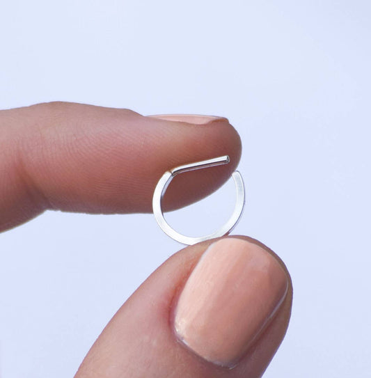 Thin Square Septum Ring - Khandava