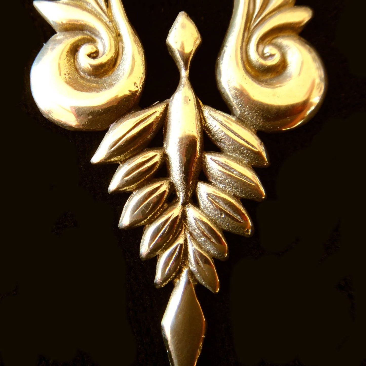 Tika Fleur Brass Earrings - Khandava