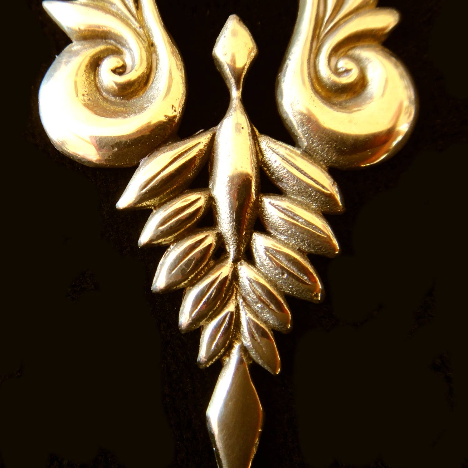 Tika Fleur Brass Earrings - Khandava