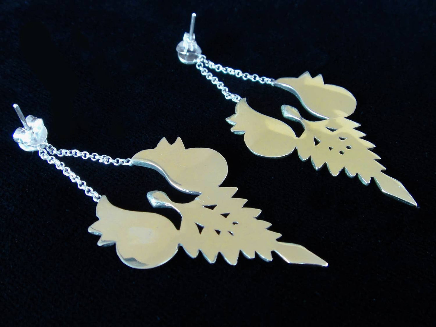 Tika Fleur Brass Earrings - Khandava