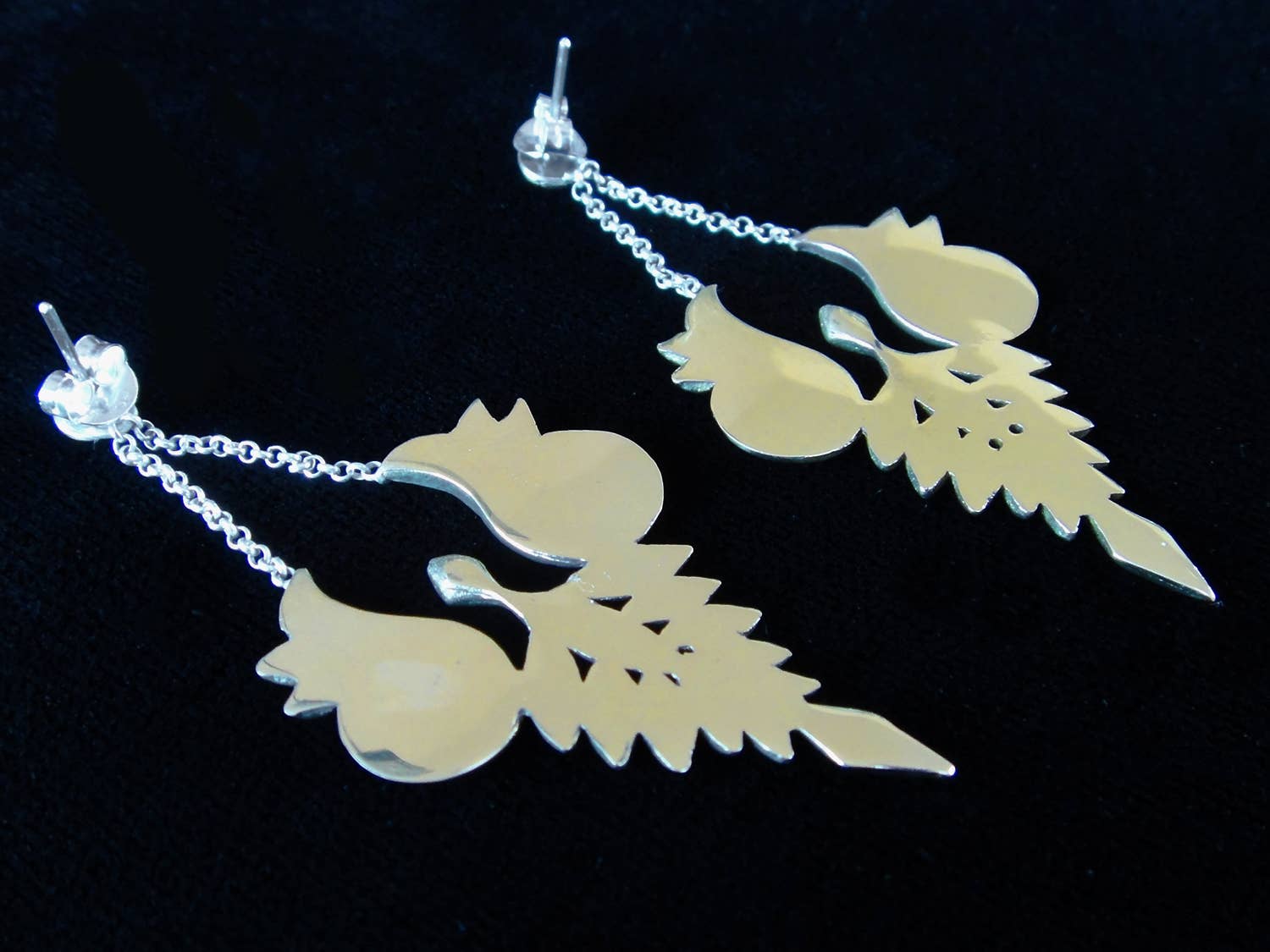 Tika Fleur Brass Earrings - Khandava